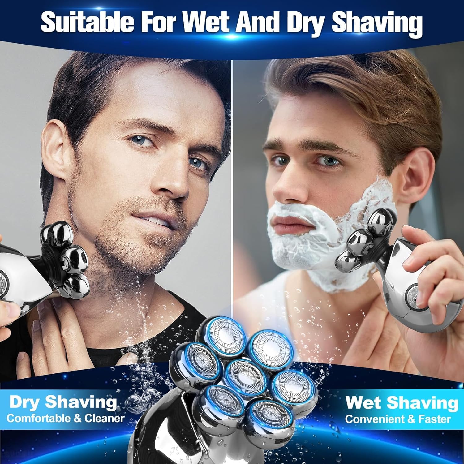 Viatia 7D floating-head shaver demonstrates contour-following comfort