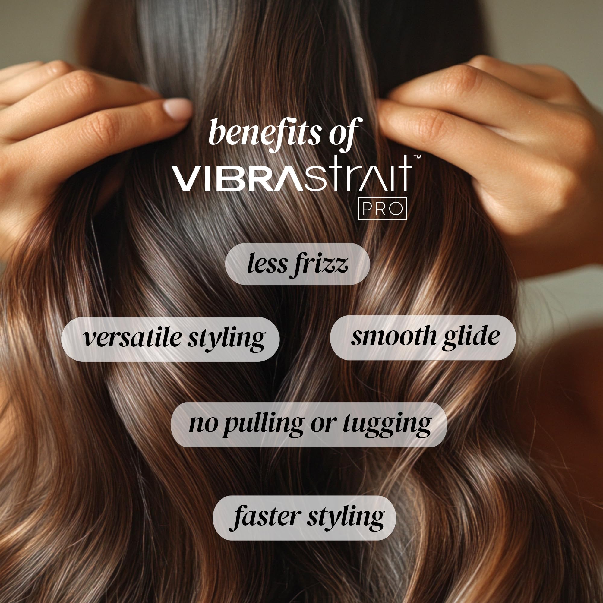 VIBRAstrait Pro shows 190-450°F range for versatile styling options.
