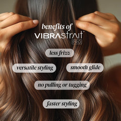 VIBRAstrait Pro shows 190-450°F range for versatile styling options.