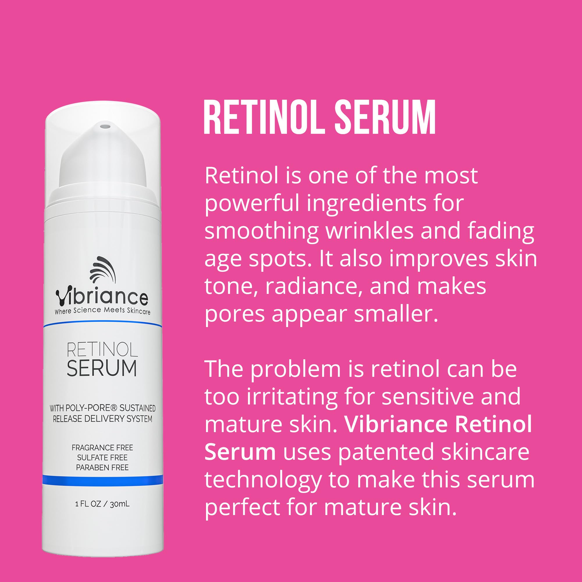 Vibriance Age-defying skin close-up conveys smoother texture and a radiant finish