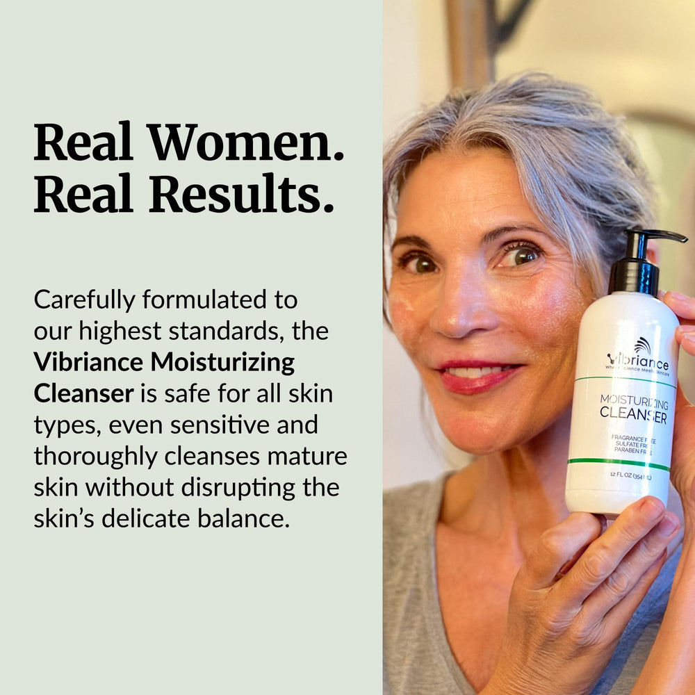 Vibriance Moisturizing Cleanser cruelty-free packaging underscores responsible skincare.