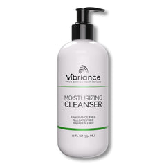 Vibriance Moisturizing Cleanser oil-to-foam texture poured for gentle cleansing and hydration.