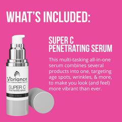Vibriance Retinol Serum night-treatment bottle detail highlights evening rejuvenation potential