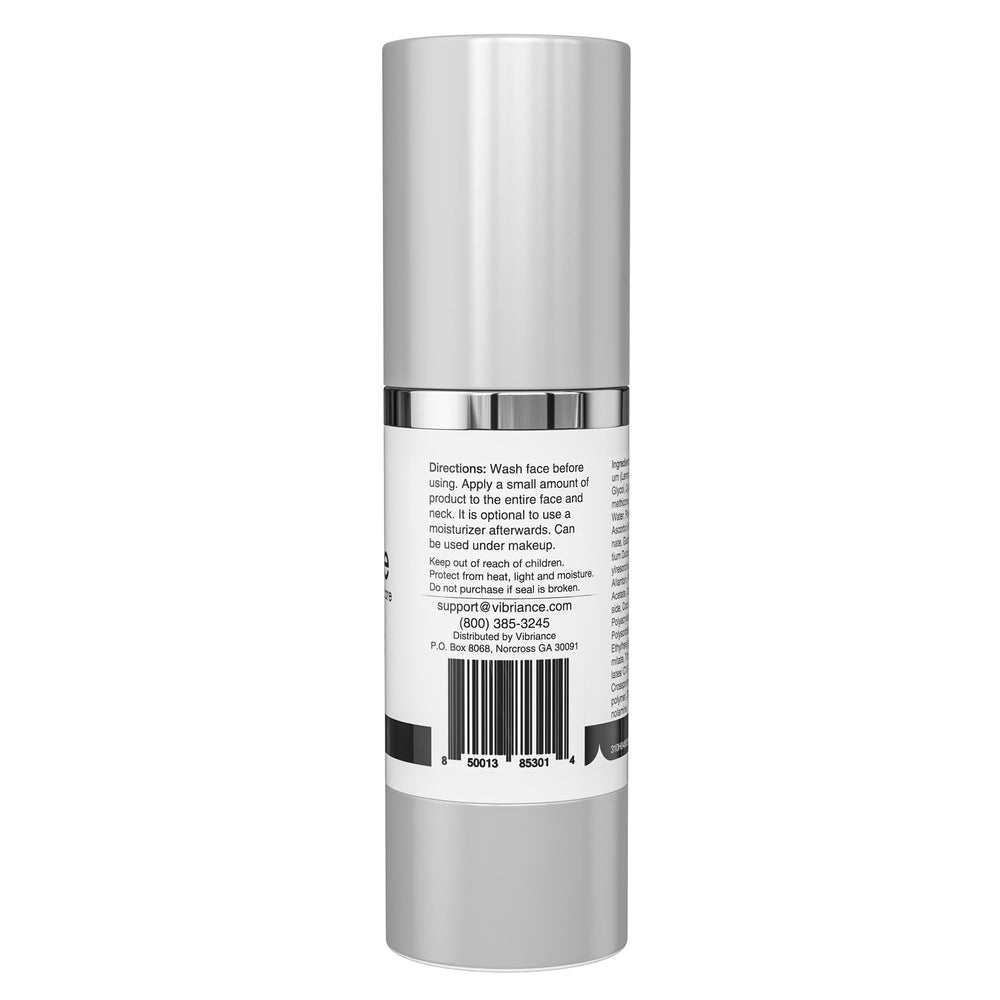 Vibriance Super C Serum imagery implies brightening and even-toned skin.