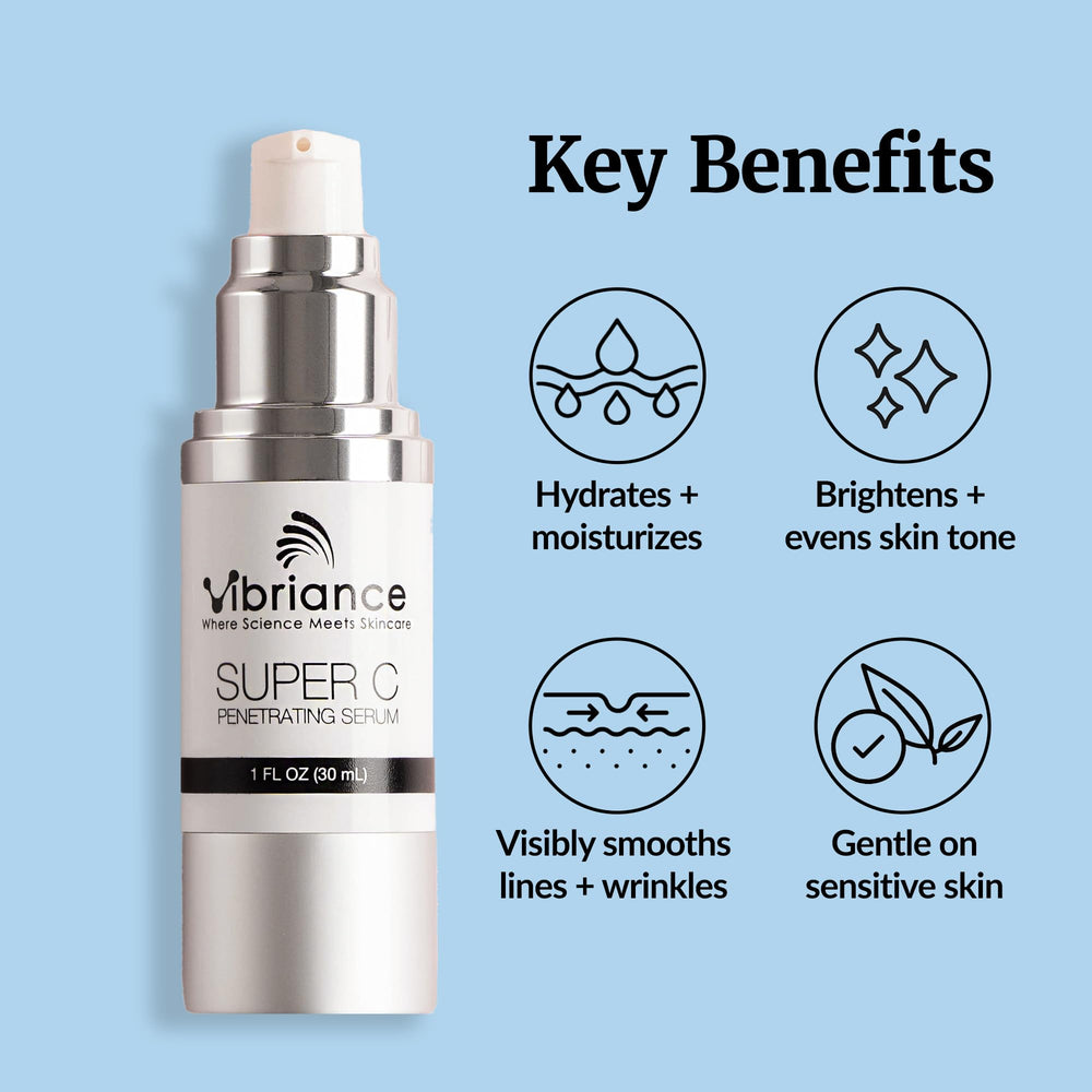 Vibriance Super C Serum lemon-derived base emphasizes potent nourishment.