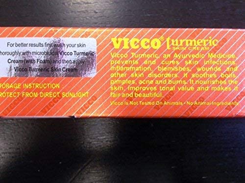 Vicco Turmeric Skin Cream 70g twin-pack shown for everyday use.