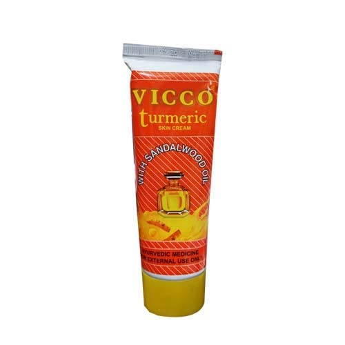 Vicco Turmeric Skin Cream for night routine image implies gentle overnight nourishment.