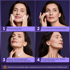 VicGFHS Neck Cream night application demonstrates overnight hydration for refreshed morning skin.