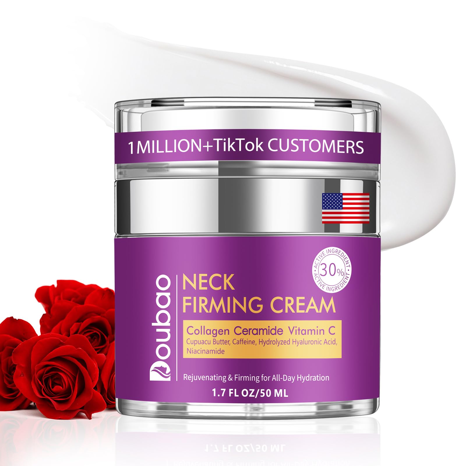 VicGFHS neck cream demonstrates targeted neck care for firmer skin and smoother neckline.
