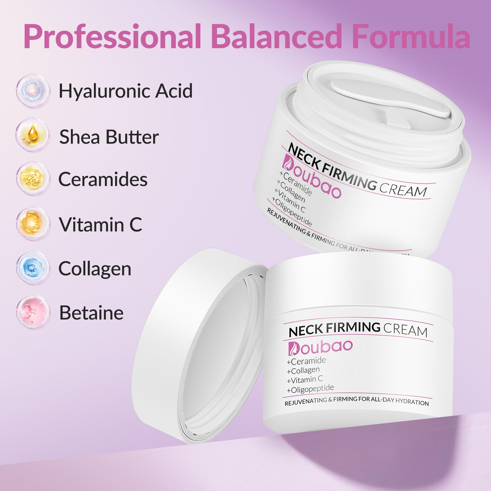 VicGFHS neck firming cream being applied with upward strokes on neck