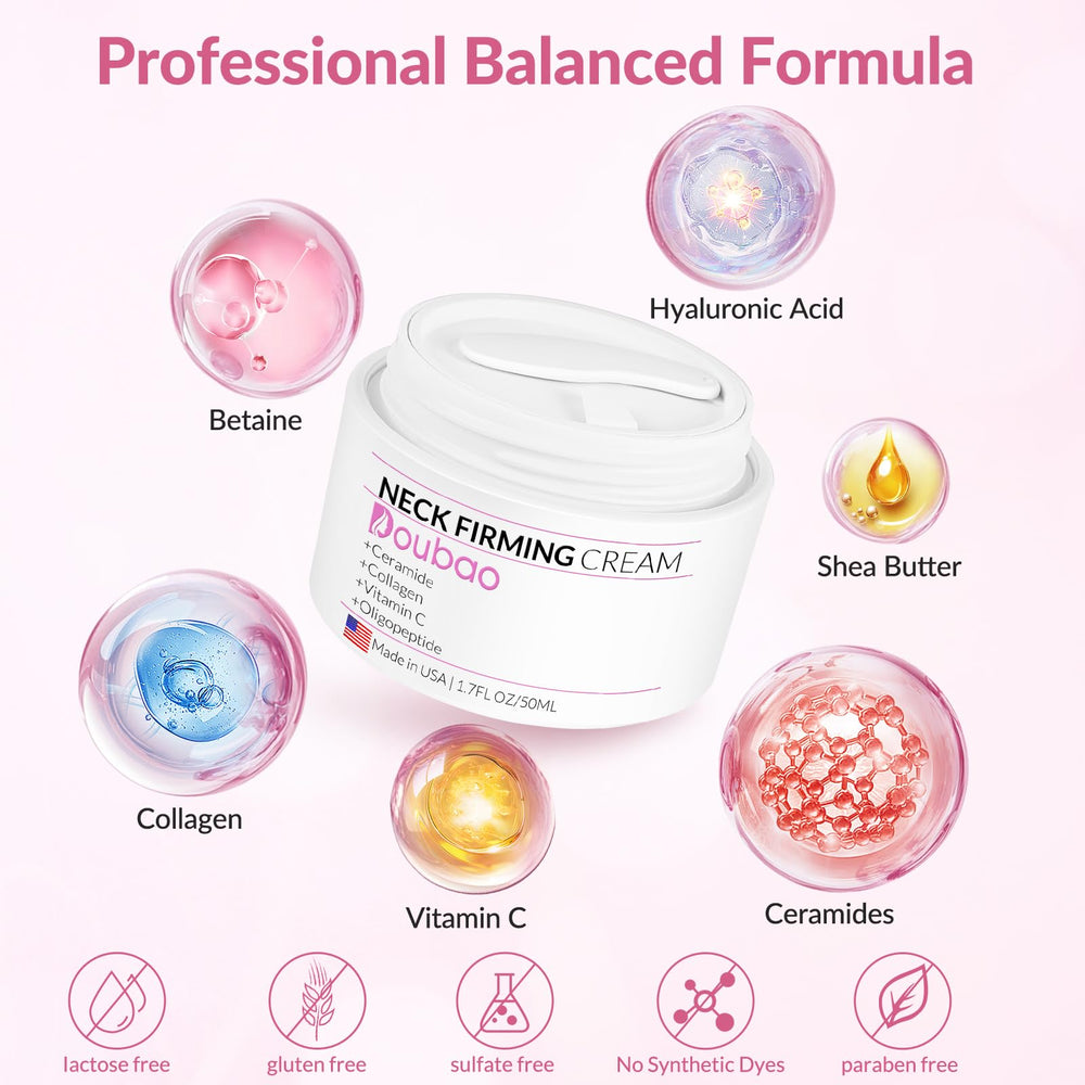 VicGFHS neck firming cream dispense pump demonstrates easy application for your morning routine