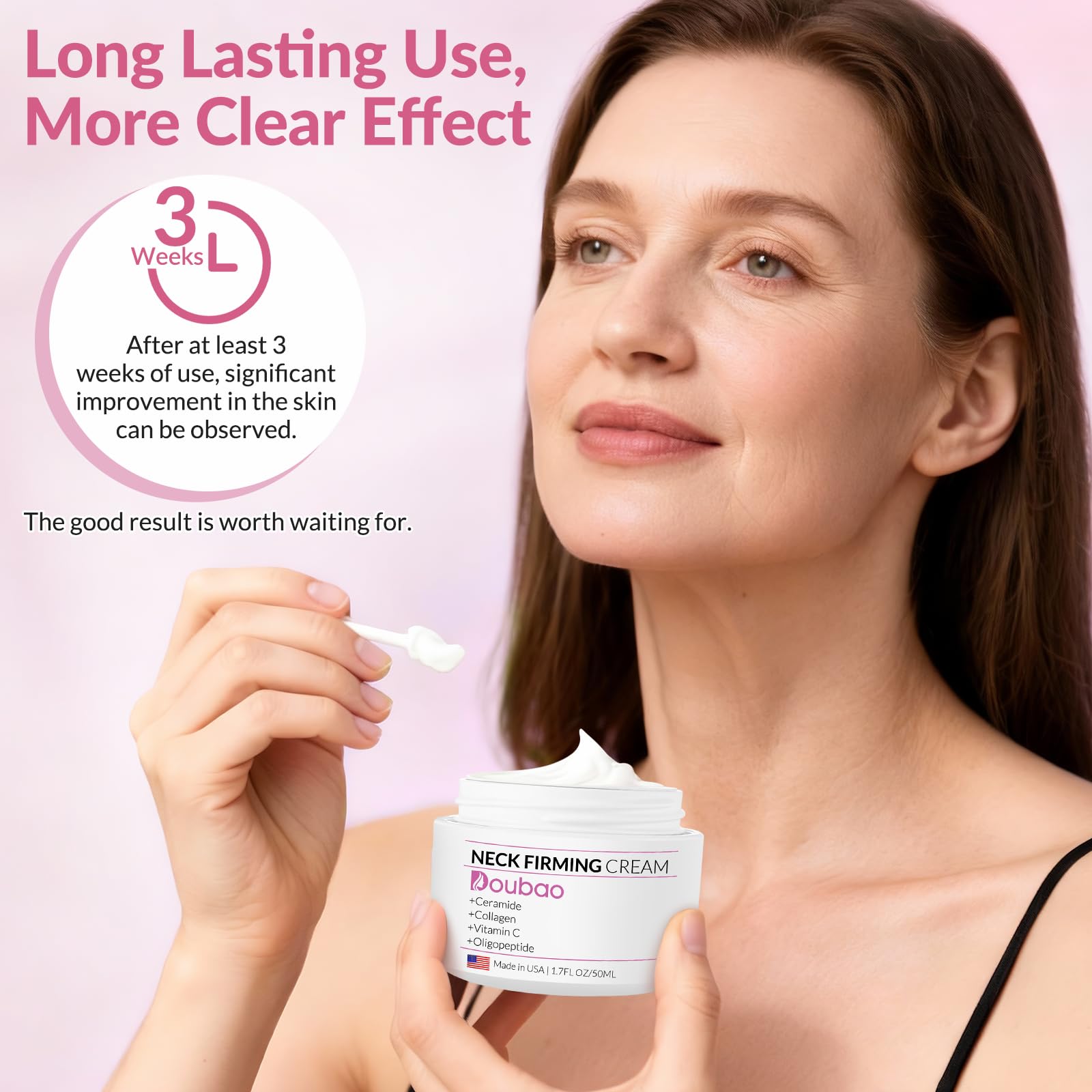 VicGFHS neck firming cream gentle massage demonstrates soothing absorption