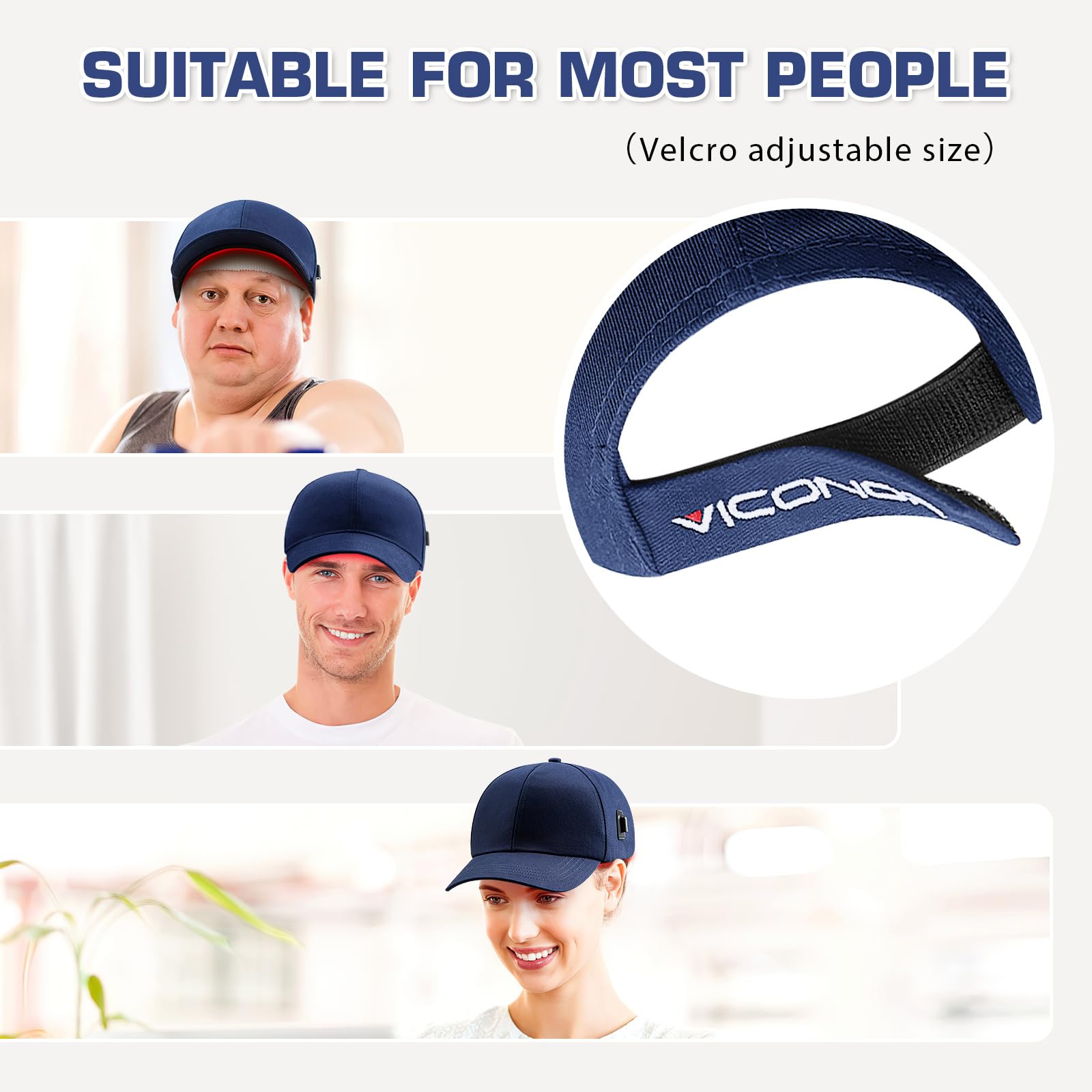 Viconor laser cap comfort design blue for lightweight wear