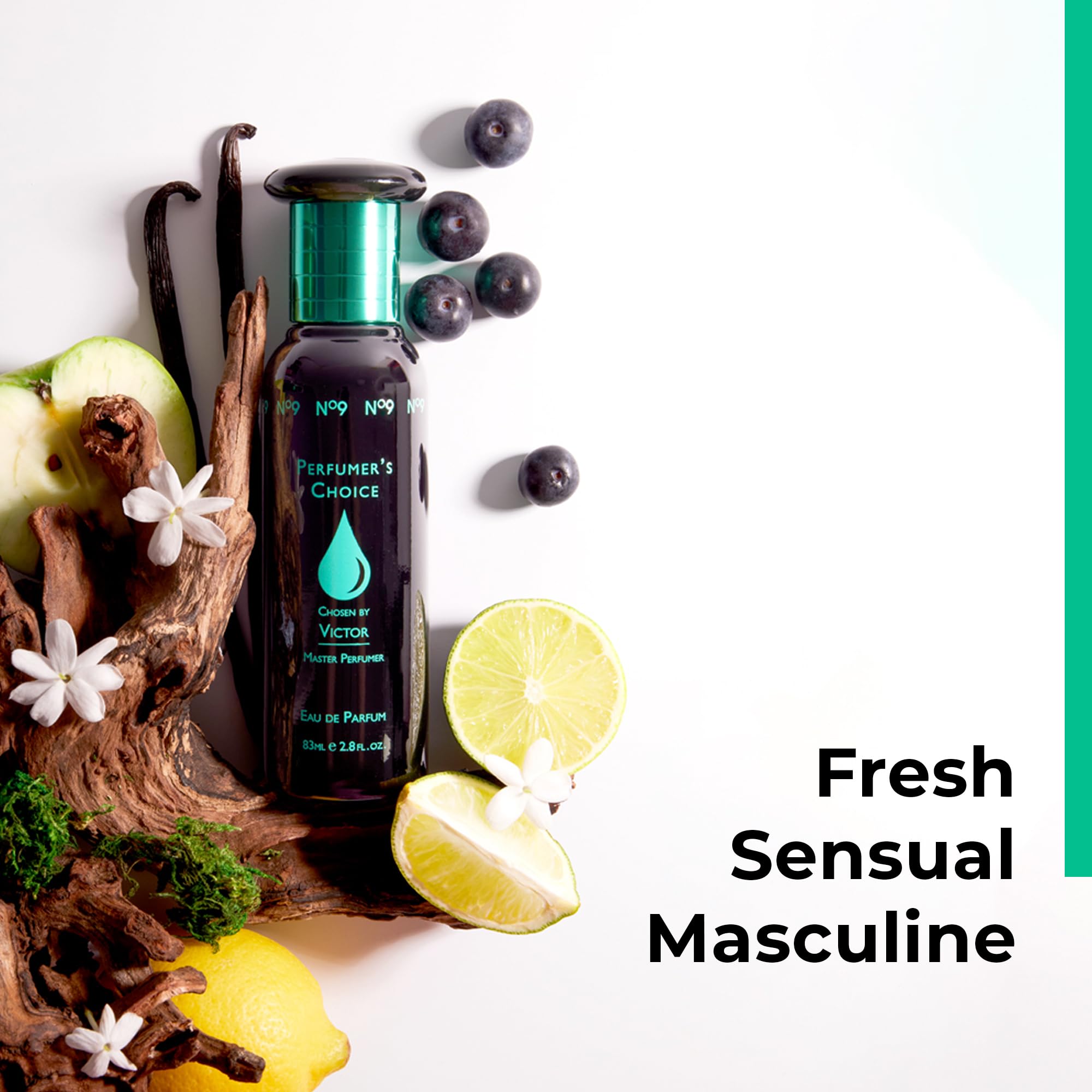 Victor heart jasmine rose provides floral warmth without overpowering the masculine character.