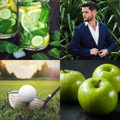 Victor note apple bergamot blackcurrant evokes fresh energy and modern sophistication.
