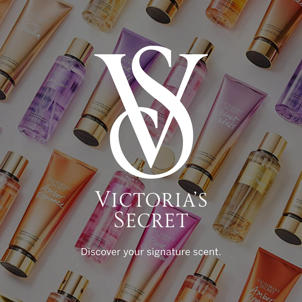 Victoria's Secret Amber Romance gift packaging scene conveys an indulgent self-care moment.