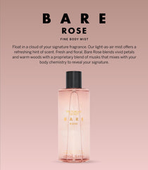 Bare Rose fragrance mist spray in action delivers quick refresh throughout the day.