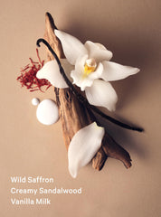 Victoria's Secret Bare Sueded Vanilla EDP close-up creamy sandalwood evokes velvety warmth.