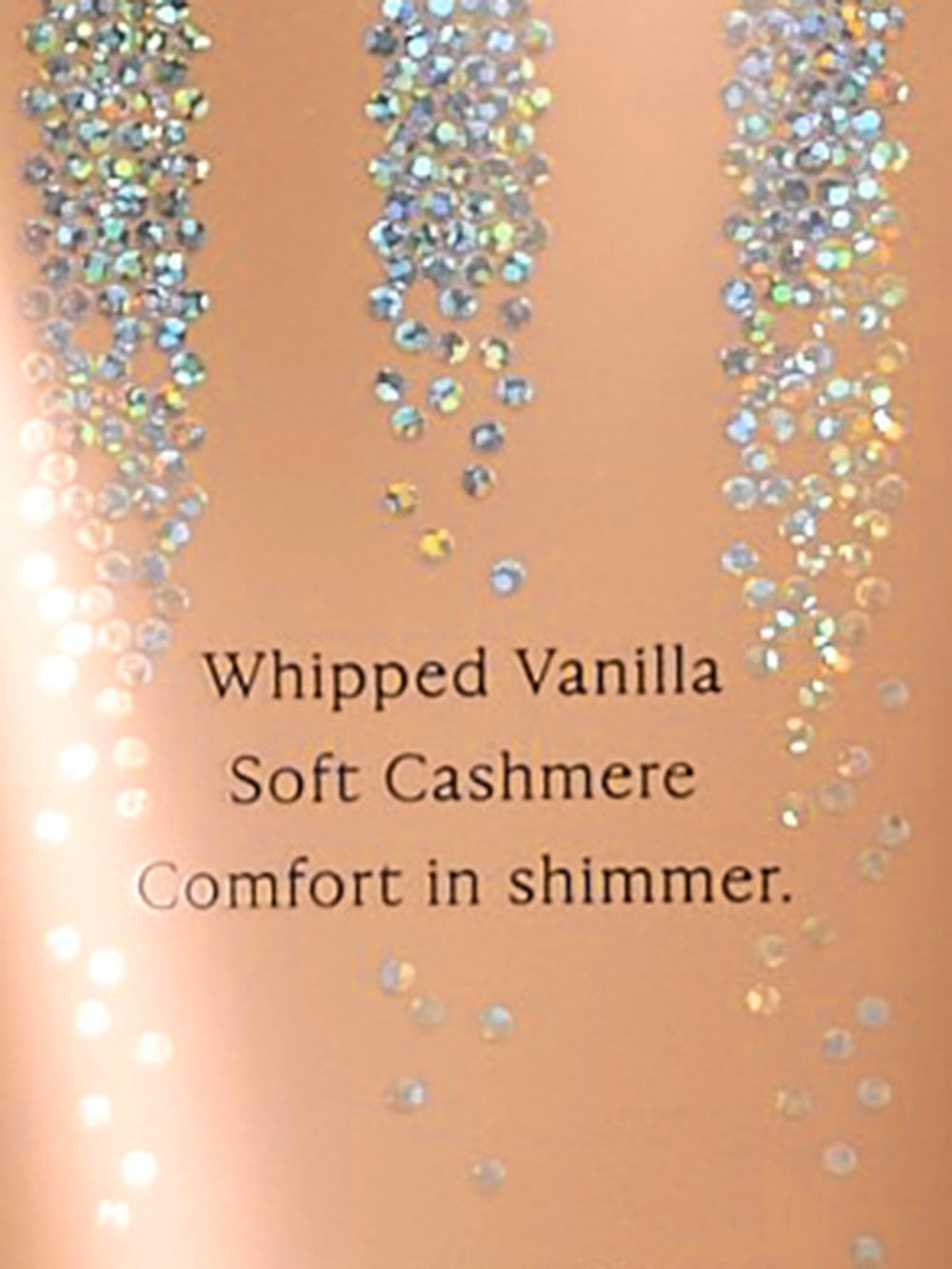 Bare Vanilla Shimmer lotion on skin offers soft glow and gourmand scent
