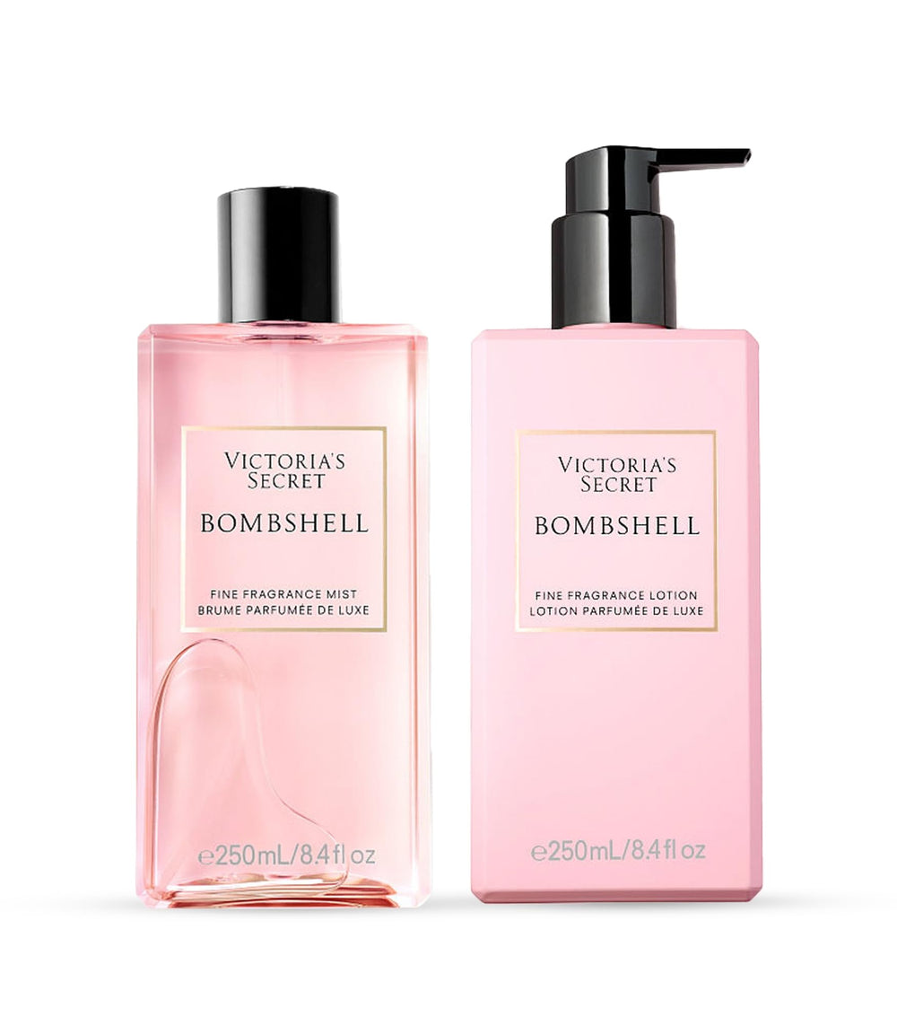 Victoria's Secret Bombshell bundle packaging shown for gifting appeal