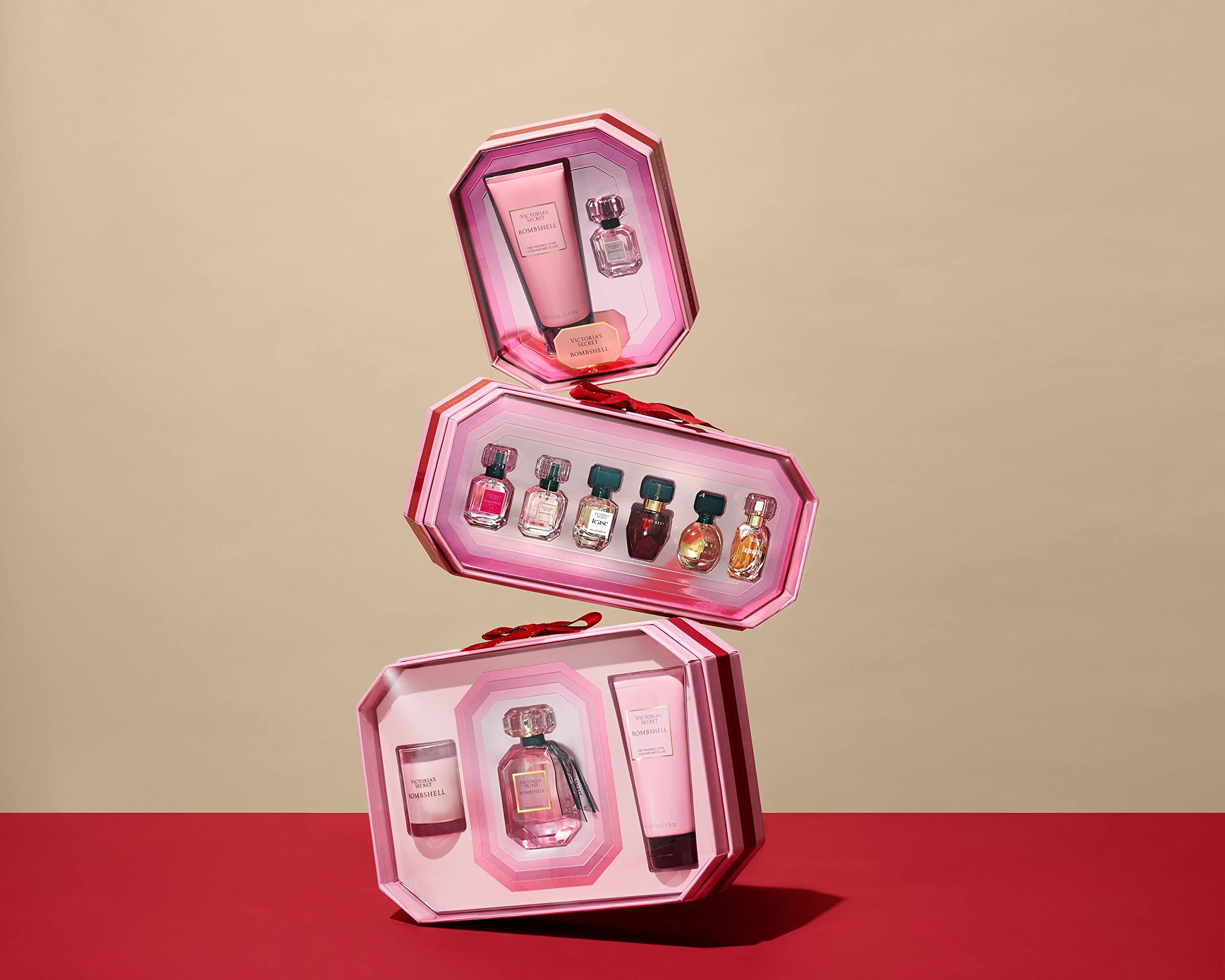 Victoria's Secret Bombshell mini EDP spray close-up for quick refresh.