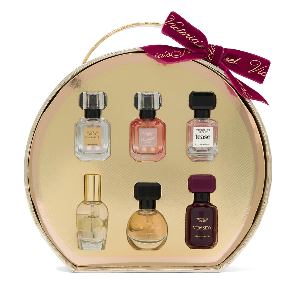 Victoria's Secret Bombshell mini bottle close-up highlighting fruity floral notes for daily allure.