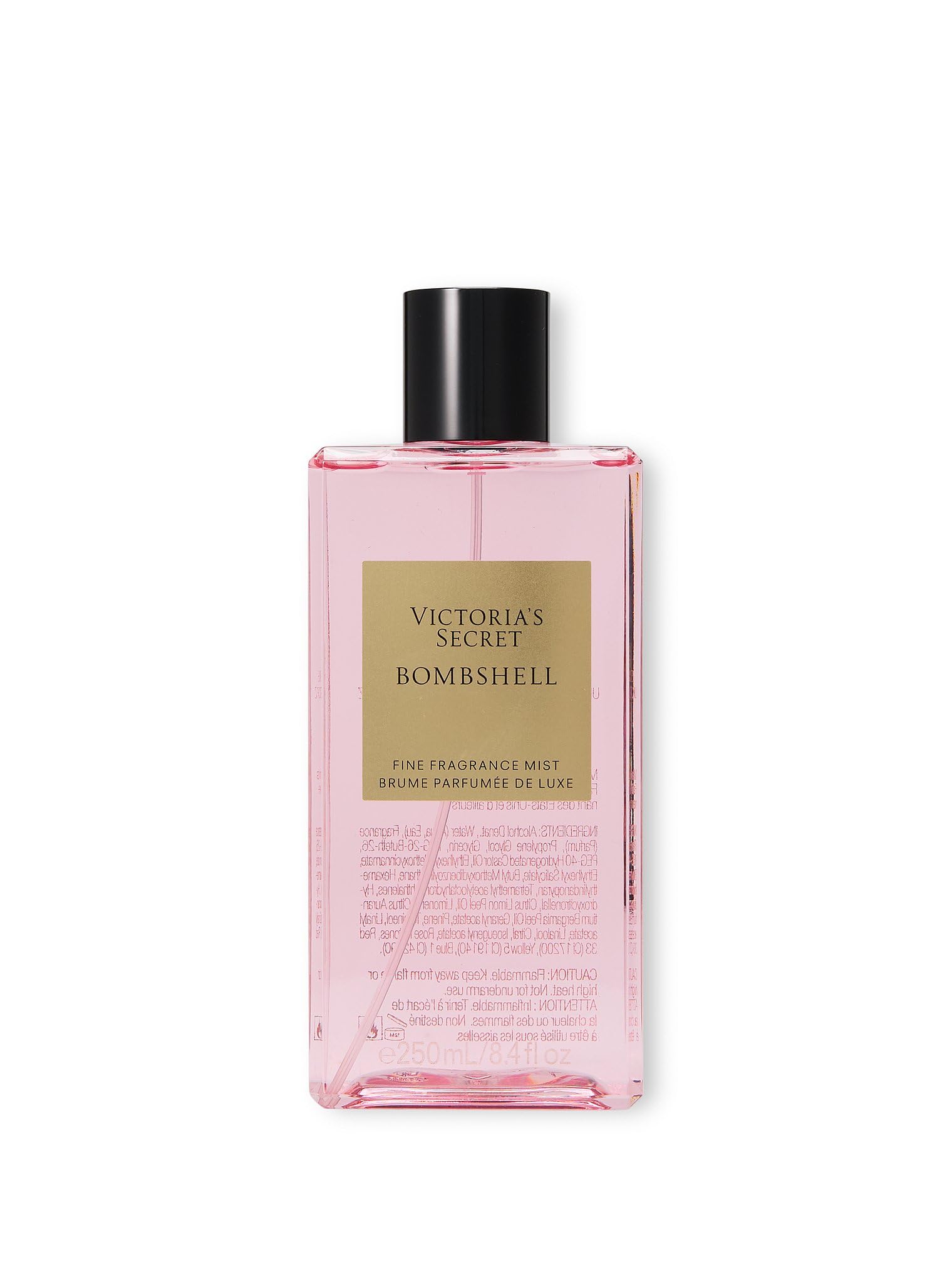 Victoria's Secret Bombshell Mist notes reveal purple passion fruit and vanilla orchid aroma.