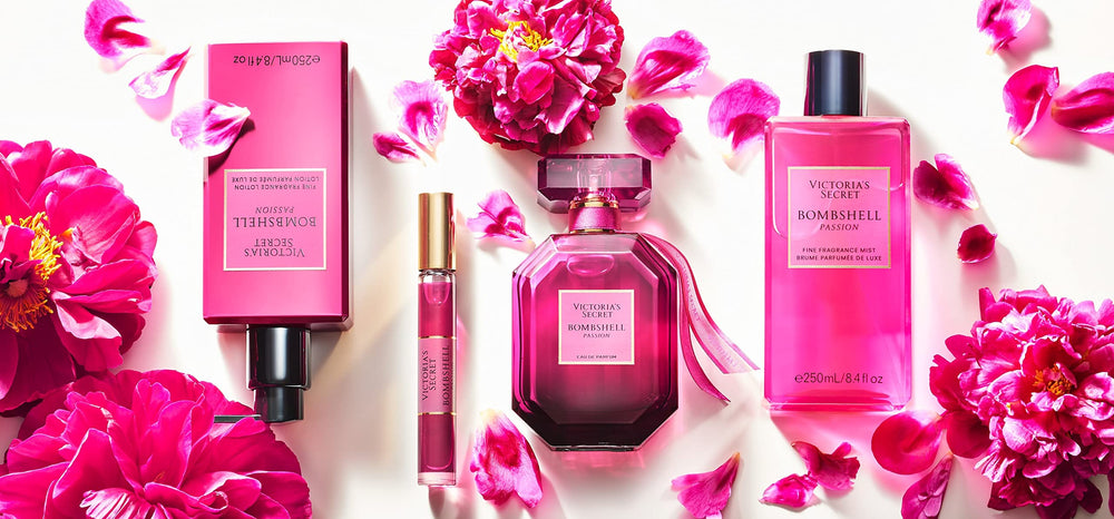 Victoria's Secret Bombshell Passion Mist spray for a lightweight, all-day scent.