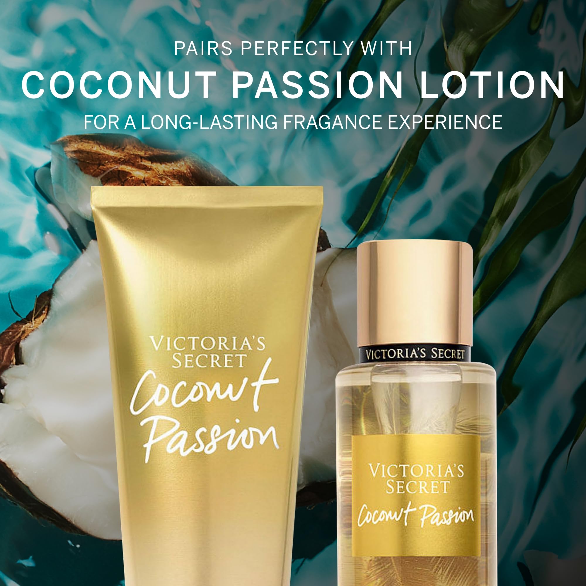 Victoria's Secret Coconut Passion mist sprayer application on skin for subtle scent.