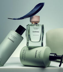 Victoria's Secret Daring EDP amber base close-up hints lasting warmth and bold character.