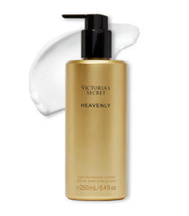 Victoria's Secret Heavenly Fine Fragrance Lotion front bottle reveals warm, inviting scent.