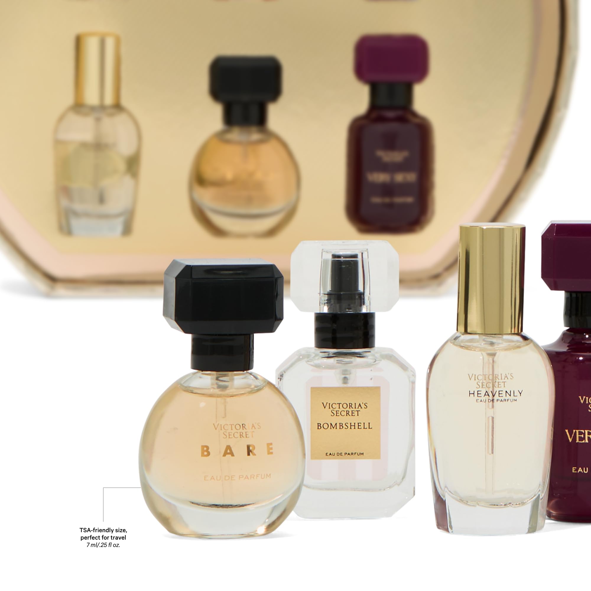 Victoria's Secret Heavenly mini bottle close-up for creamy, comforting moments and romance.