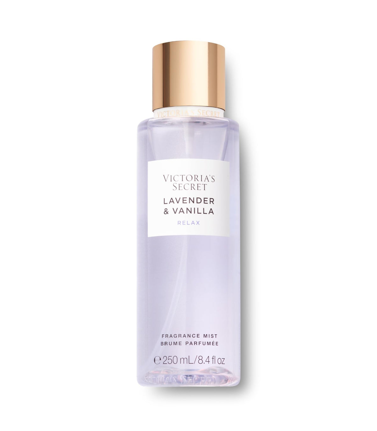 Victoria's Secret Lavender & Vanilla mist bottle close-up for daily refresh