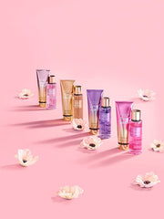 Victoria's Secret Love Spell body mist with matching lotion suggests layering for a longer fragrance experience.