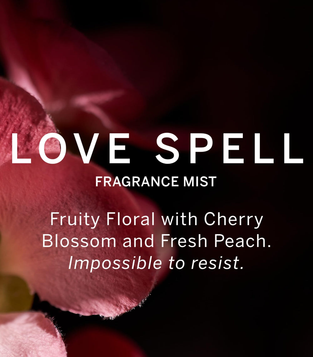 Victoria's Secret Love Spell lotion bottle for hydrating, silky skin.