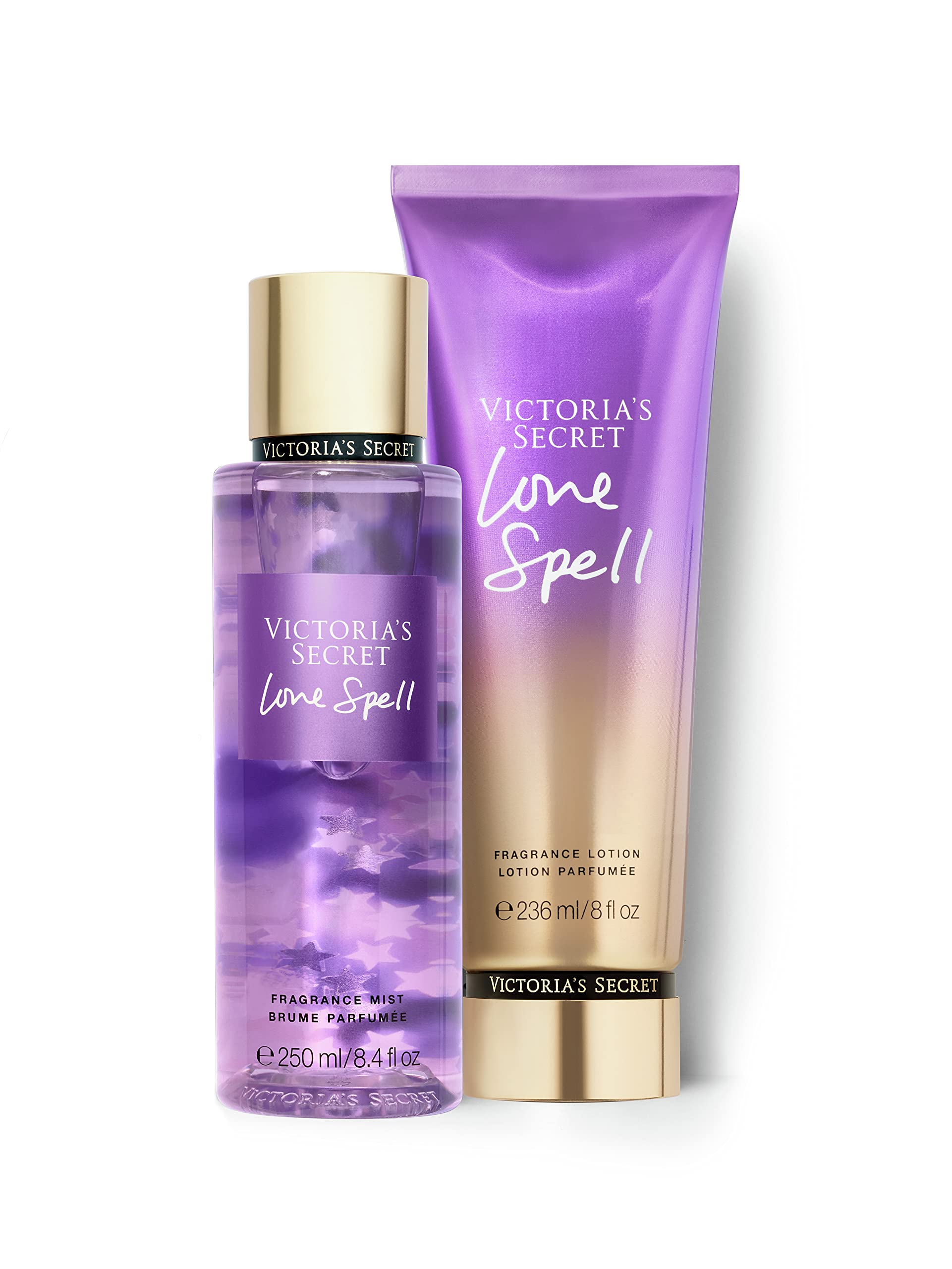 Victoria's Secret Love Spell mist bottle for everyday fruity floral fragrance.