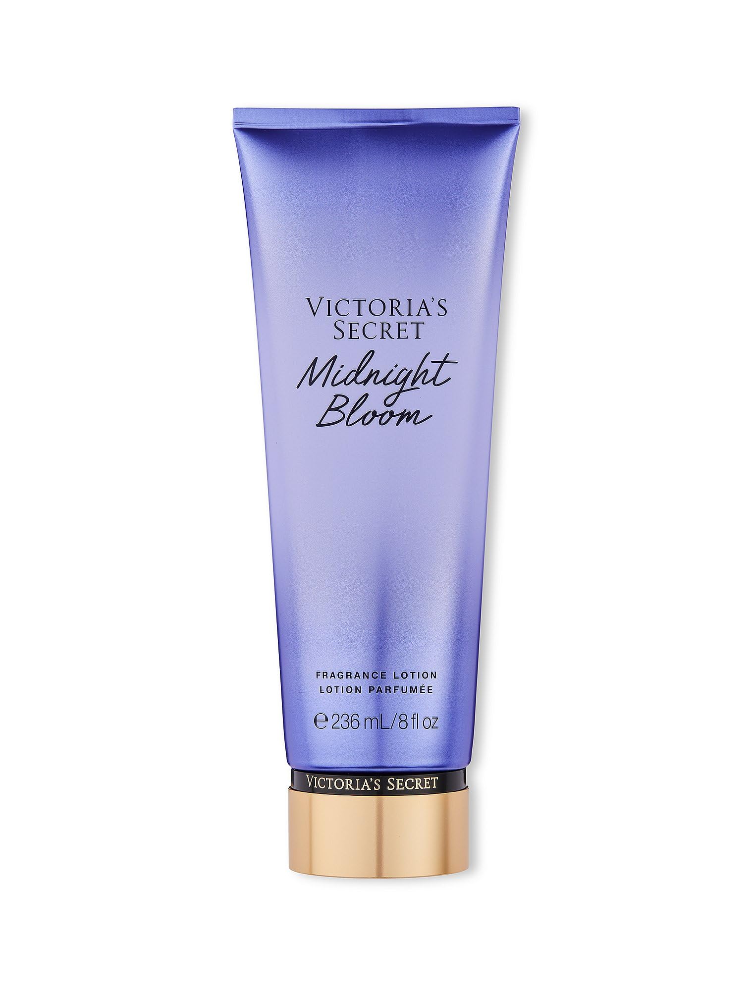 Victoria's Secret Midnight Bloom lotion bottle supports daily moisturization with a light fragrance boost.