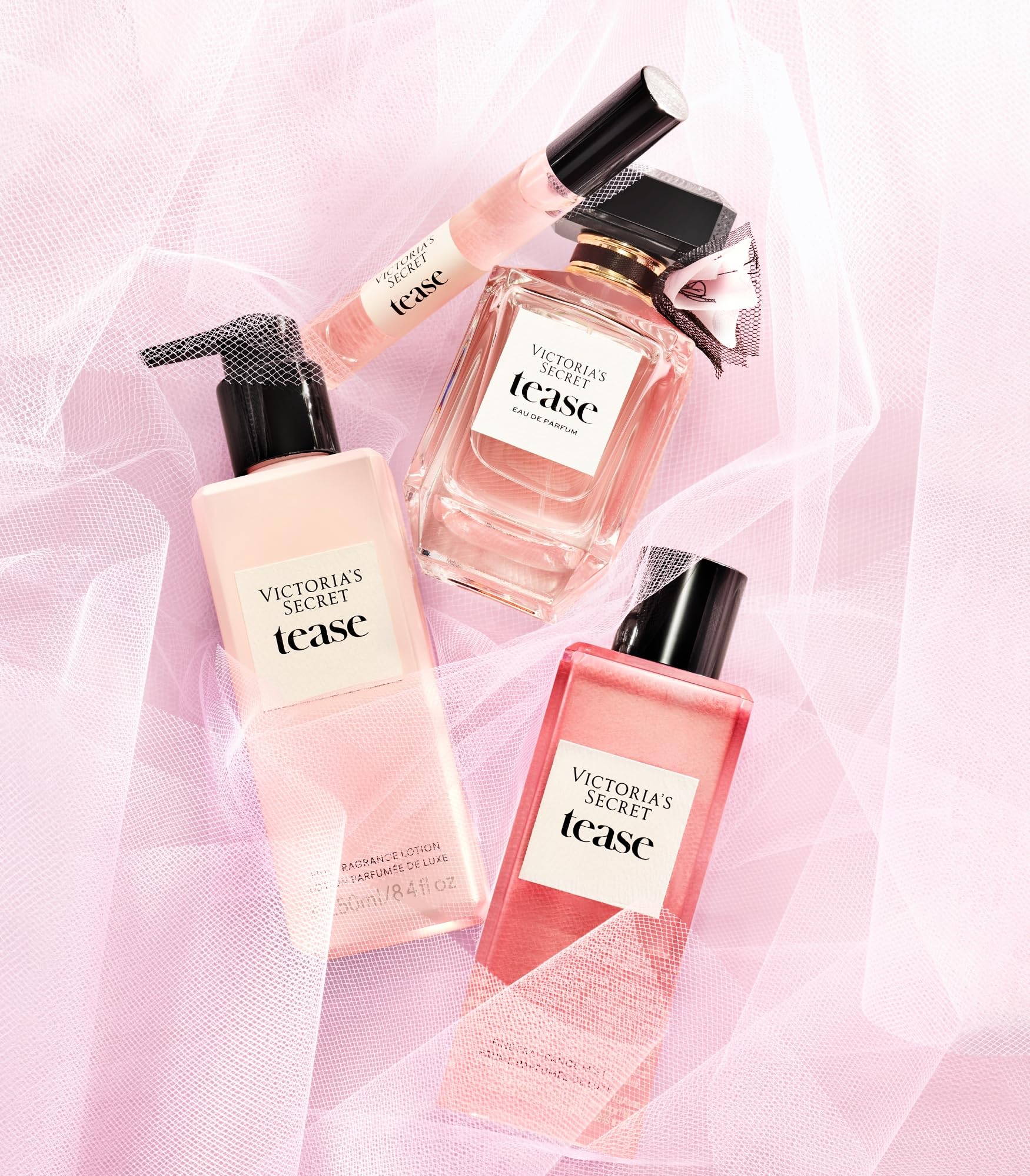 Victoria's Secret Noir Tease perfume mist bottle conveys an easy, lasting fragrance experience.