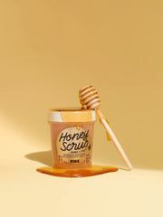 Victoria's Secret Pink Honey Nourishing Scrub honey-drops close-up highlighting honey for skin nourishment.