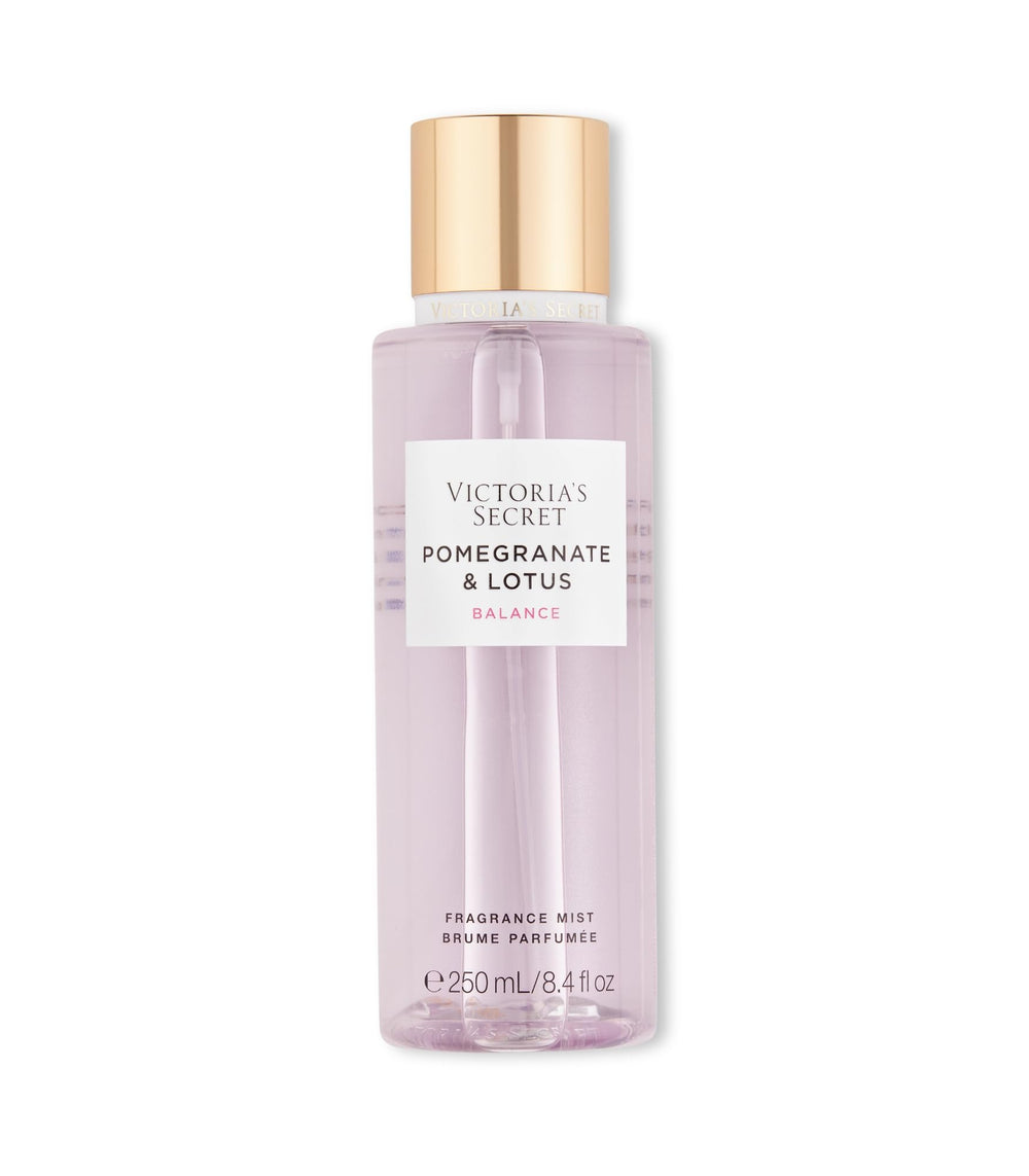 Victoria's Secret Pomegranate & Lotus body mist bottle ready for daily spritz and mood lift.