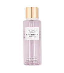 Victoria's Secret Pomegranate & Lotus body mist bottle ready for daily spritz and mood lift.