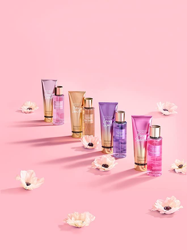 Victoria's Secret Pure Seduction floral notes display freesia and plum pairing.