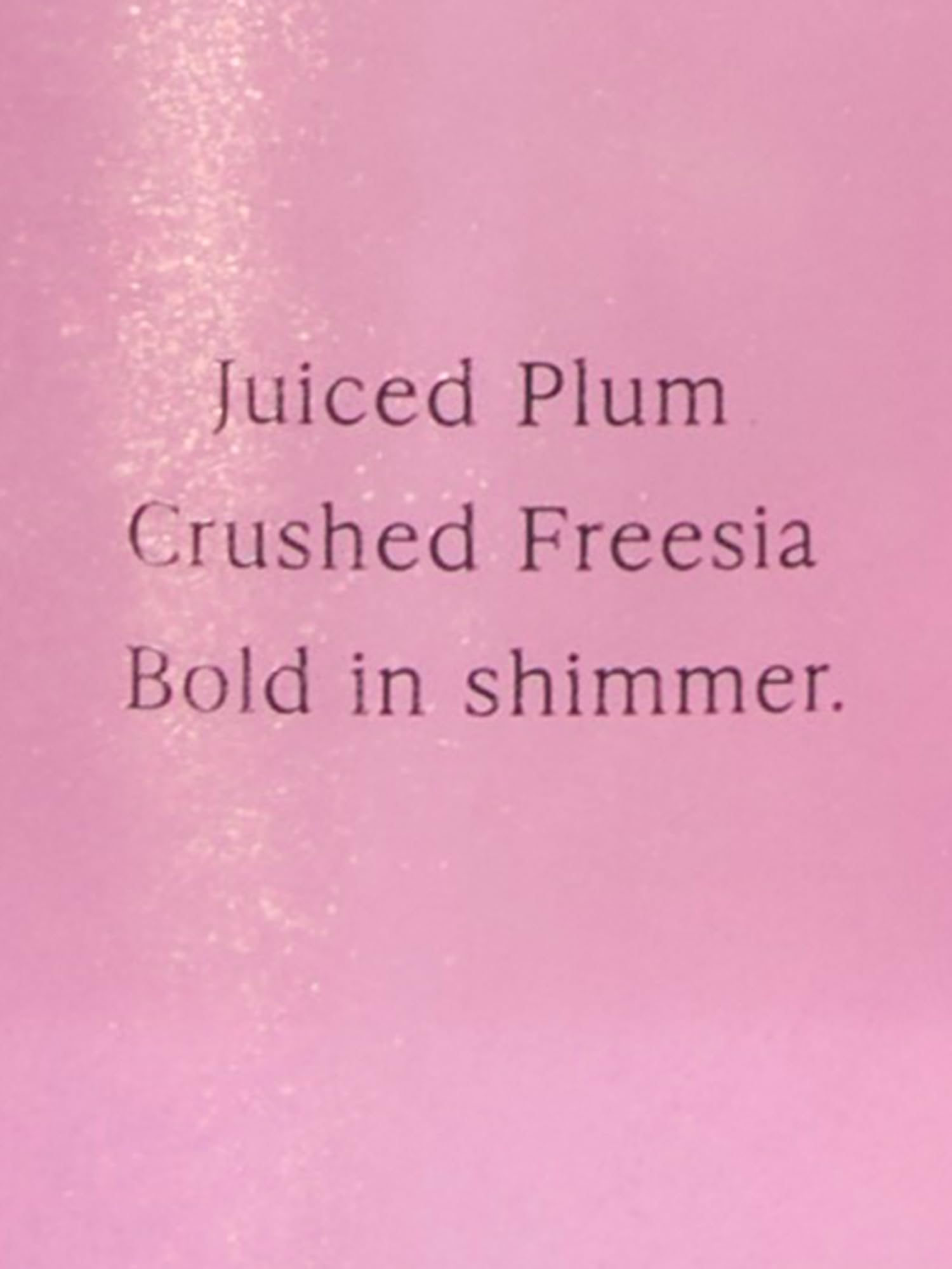 Victoria's Secret Pure Seduction notes plum and freesia visual cue.