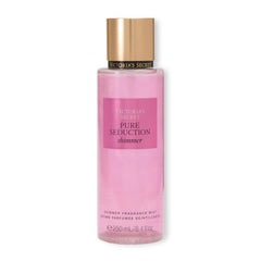 Victoria's Secret Pure Seduction Shimmer bottle closeup highlighting fruity floral notes for everyday wear.
