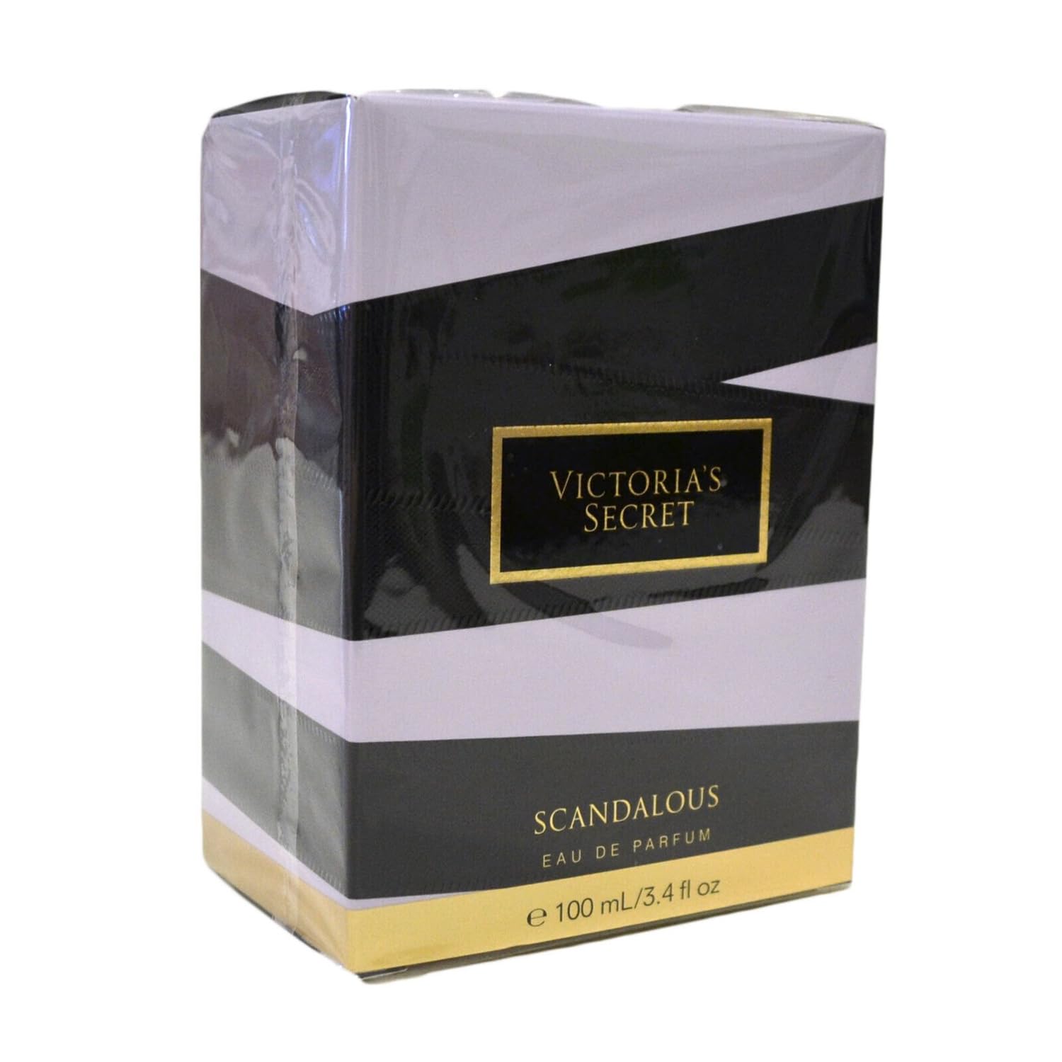 Victoria's Secret Scandalous perfume bottle on vanity emphasizes luxurious evening fragrance