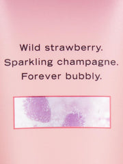 Victoria's Secret Strawberries & Champagne lotion cap showcases chic on-the-go scent
