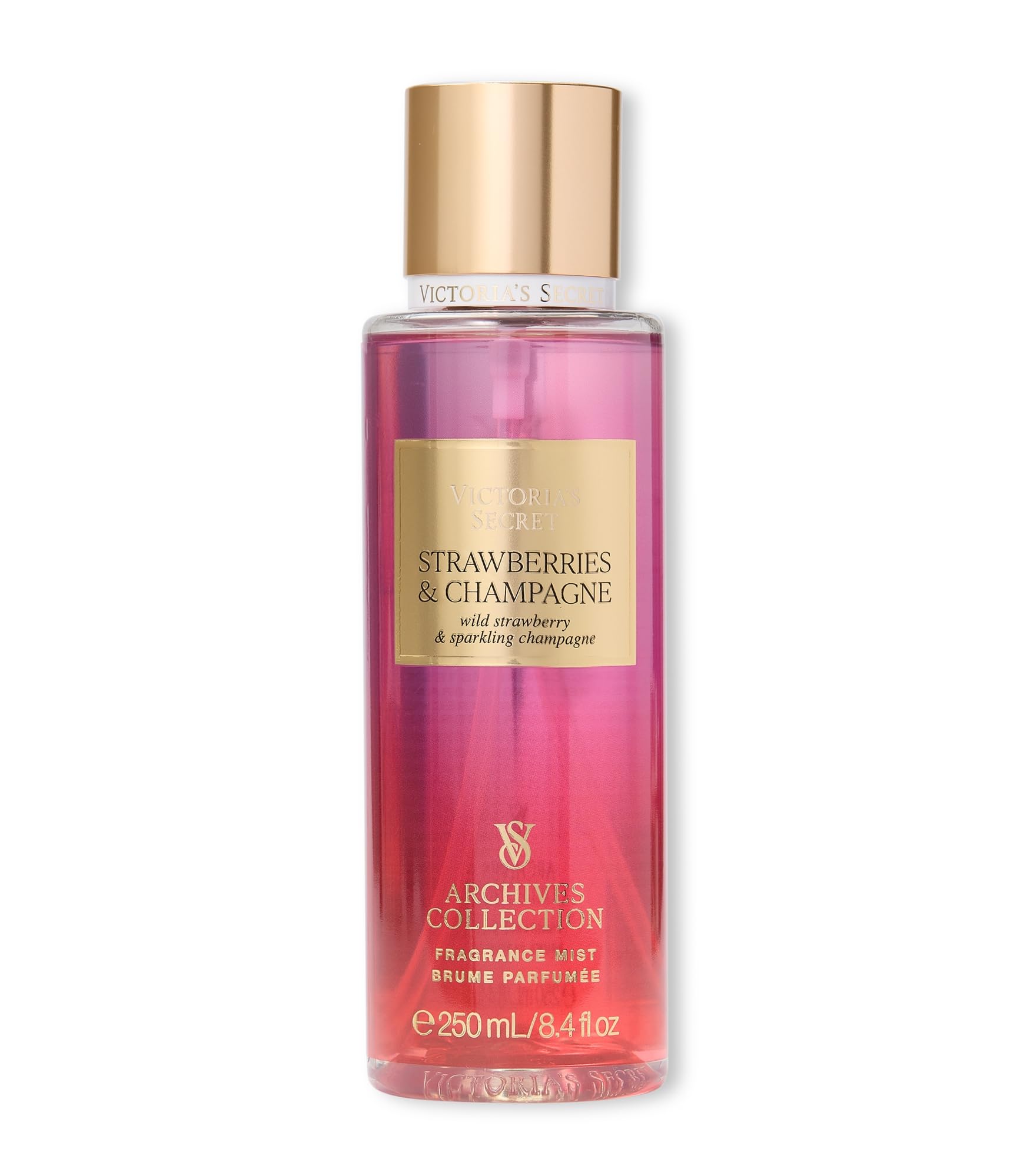 Victoria's Secret Strawberries and Champagne mist bottle with sparkling scent for daily wear.