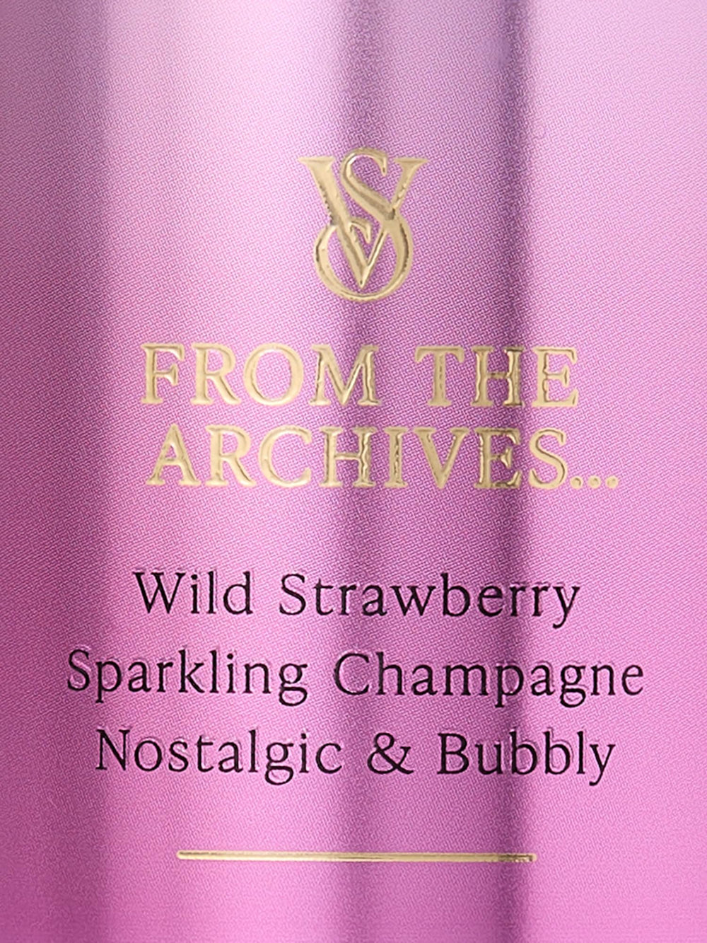 Victoria's Secret Strawberries and Champagne mist packaging highlights chic design.
