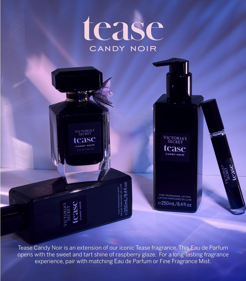 Victoria's Secret Tease Candy Noir Raspberry Glaze note highlights juicy berry aroma.