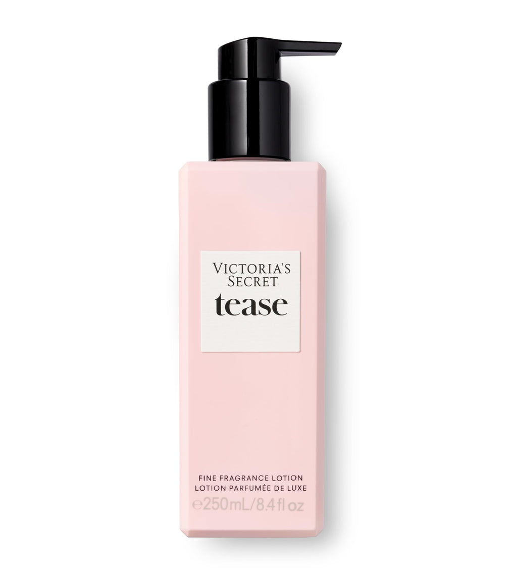 Victoria's Secret Tease fragrance lotion cream swirl demonstrating smooth coverage